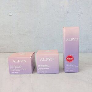 Alpyn Beauty New in Box Lot: Glow Serum, Melt Moisturizer & Peel Retail $170